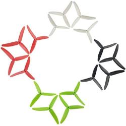 Upgraded Propellers Three Blades Main Blade Propeller Motors with Metal Gears for Hubsan H502E H502S Drone Replacement CCW CW RC Quadcopter Spare Parts Set (4 Colors)