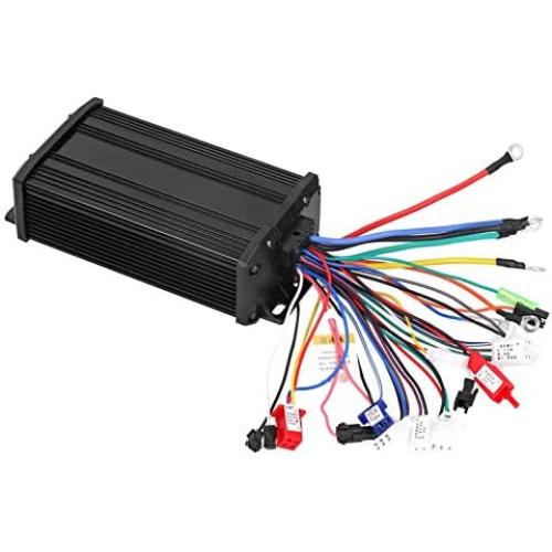 Alomejor 600W Electric Brushless Controller Motor Sinusoid Mute Brushless Speed Governing Motor Controller for Electric Bicycle Scooter