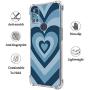 Compatible with One Plus Nord N10 5G Blue Heart Case,Blue Love Heart Painting Art Coffee Latte Swirls Valentines Phone Case for Men Women Girl,Soft TPU Cool Trendy Case for One Plus
