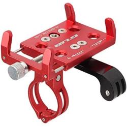 Bike & Motorcycle Phone Mount Aluminium Bicycle Handlebar Phone Holder with Action Camera Mount Compatible with GoPro Camera Models,Compatible with iPhone 11 Pro Max Galaxy S20 (red)