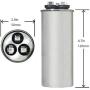 BlueNatHxRPR 45-5 uF MFD CBB65 Capacitor Air Conditioner Capacitor Round Dural Motor Run Capacitor Withstand 450V AC