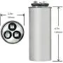 Condensateur CBB65 Rond Dural pour Climatiseur d'Air - 45-5 uF MFD - Résistant 450V AC Condensateur CBB65 Rond Dural pour Climatiseur d'Air - 45-5 uF MFD - Résistant 450V AC