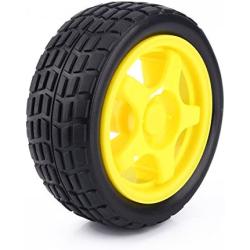 Yosoo Smart Car Robot Tire Wheel with DC 3-6v Gear Motor for Arduino DIY Robot(Pack of 4)