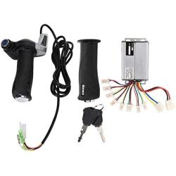EVTSCAN 1000W Motor Brushed Speed Controller & Battery Display Throttle Twist Grip with Lock for Electrical Scooter E Bike Bicycle Brush Motor