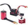 Vehicles-OCS 3650 Sensorless BRUSHLESS 2300KV Waterproof Motor & 45A ESC with RC Heatsink Cover Combo Set for 1:10 RC Cars