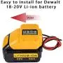 Battery Adapter for Dewalt 20V Battery 18V Dock Power Connector 14 Gauge Robotics Good Power Convertor for DIY Ride On Truck, RC Toys and Work Lights Replacement for DCB205 DCB205-2 DCB204