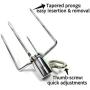 BBQ Grill Rotisserie Replacement Kit Stainless Steel Rotisserie AC Motor Plus Universal Meat Spit Forks for Weber CharBroil CharGriller Grill Pro etc