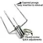 BBQ Grill Rotisserie Replacement Kit Stainless Steel Rotisserie AC Motor Plus Universal Meat Spit Forks for Weber CharBroil CharGriller Grill Pro etc