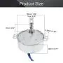 Fielect 2Pcs Synchronous Motor AC 110V 15-18RPM Turntable Motor CCW Direction 4W TYC-50 Horizontal Hole Tapping Shaft