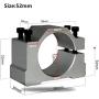 GREESUNY 52mm Aluminum Spindle Clamp Motor Mounting Bracket with 4PCS M6 Screws for CNC Router Engraving Machine