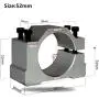 GREESUNY 52mm Aluminum Spindle Clamp Motor Mounting Bracket with 4PCS M6 Screws for CNC Router Engraving Machine