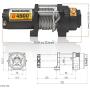 SINOKING 4500lb 12V UTV/ATV Winch with 1/4”x 32ft Rope, Wired and Wireless Control