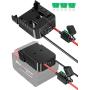 Power Wheel Adapter for Milwaukee M18 Battery,for Milwaukee Battery Adapter with Build-in Switch & Fuse, 3Pcs 30A Fuse, 12AWG Wire, Power Adaptor Dock for Milwaukee Tools, DIY Use for Toys/Truck