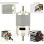 DC24V 12V 775 Motor 50W High-Power Large Torque Double-Shaft Output Dc Motor Electric Drill Chuck Motor(12V4500RPM with bracket)
