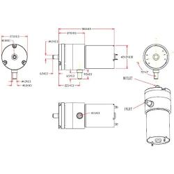 DC 12V Motor Mini Vacuum Pump 370 Micro Air Pump Booster Pump Medical Pump Negative Pressure Suction Pumping Booster With Inlet And Vent,2 PCS