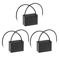 uxcell Ceiling Fan Capacitor CBB61 14uF 250V AC 2 Wires Metallized Polypropylene Film Capacitor 47x34x22mm for Electric Fan Pump Motor Generator 3Pcs