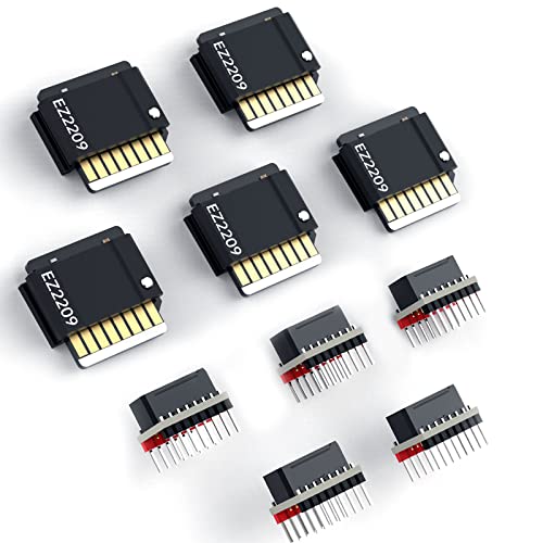 BIGTREETECH EZ2209 V1.0 Stepper Motor Driver, 5pcs Stepstick Mute EZ2209 with Stepper Driver Adapter Compatible with SKR 3/SKR V1.4 Turbo/Octopus 3D Printer Controller Main Boards