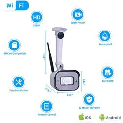 TOPENS TC186-R WiFi Garage Door Opener Gate Opener Smartphone Remote Control with Camera Wireless Surveillance Outdoor Security Camera iPhone Android Phone APP Controller 1080P Full HD Night Vision