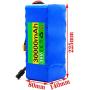 Jieoto 36V E-Bike Battery 30AH 10S6P Waterproof Li-ion Battery with 42V 2A Charger for Go-Kart Electric Street Bikes Electric Boat Scooter 1000W 750W 500W 350W 250W Motor