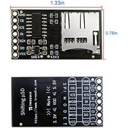 Treedix 2pcs Level Shifting MicroSD Breakout Board with SPI Interface Onboard Level Conversion for Arduino UNO R3