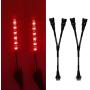 Kingshowstar 2PCS Flexible LED Strip Light and 2 PCS 1 Female to 2 Male Splitter for Motorcycle LED Light Kit