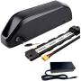 Jieoto E-Bike Battery 48V 10Ah Li-Ion Electric Bicycle Battery Pack with Charger and BMS for 250W 350W Motor, for Mountain Bike Road Bike