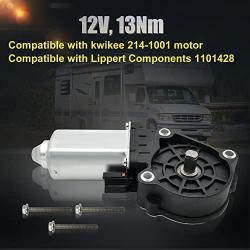676061 RV Step Motor Replacement Kit, 214-1001 RV Stair Entry Step Gear Motor Compatible With kwikee, Compatible With Lippert Components 1101428 with 3 Screws(24 Months Warranty)