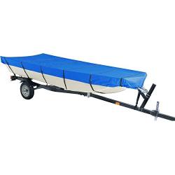 iCOVER 14ft Jon Boat Cover- Water Proof Heavy Duty Trailerable Jon Boat Cover,Fits Jon Boat 14ft Long and Beam Width up to 70in, Blue Color, JB6202B-1