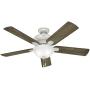 Hunter Matheston Indoor / Outdoor Ceiling Fan with Light and Pull Chain Control