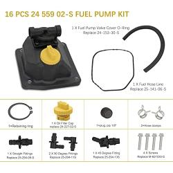 24-559-10-S Fuel Pump Kit for Kohler CH18 CH19 CH20 CH24 CH25 CH21 CH22 CH23 CH640 CH670 CH680 CH682 CH730 CH740 CH742 CH752 CH750 ECH630 ECH650 ECH680 ECH749 ECH730 ECH740 Engine # 24 559 02-S
