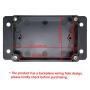 LMioEtool Junction Box Waterproof Dustproof IP65 ABS Plastic Universal Electric Project Enclosure Black with Fixed Ear 3.93
