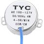 uxcell Synchronous Motor AC 100-127V 4-5RPM 50-60Hz CCW/CW 4W D Shaft