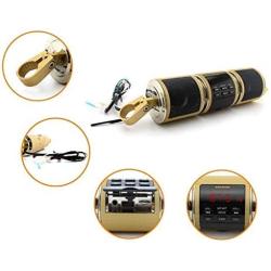 Motorcycle Speaker Music FM Radio Waterproof Adjustable Bracket Audio Stereo Motorcycle Audio Player Audio Sound MP3 FM Radio Stereo Speakers Waterproof