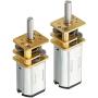MECCANIXITY DC6V 35RPM DC3V 9RPM Micro Gear Box Speed Reduction Motor Electric Geared Motors with 2 Terminals