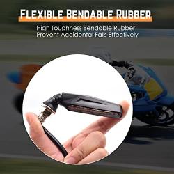 Acelane Motorcycle Indicator Lights Flowing LED Turn Signal Lights Blinkers Brake Light Daytime Running Light Rear Front 12V for Motorbike Scooter Quad Cruiser Harley Kawasaki Yamaha Suzuki Off Road