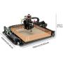 FoxAlien CNC Router Machine 4040-XE, 300W Spindle 3-Axis Engraving Milling Machine for Wood Metal Acrylic MDF Nylon Carving Cutting Arts and Crafts DIY Design