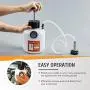Orion Motor Tech Brake Pressure Bleeder, European Brake Bleeder with Hand Pump, 2.5L Pressure Brake Bleeder with Hose and European Adapter, Manual Brake Fluid Pressure Bleeder