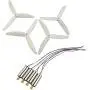 Upgraded Propellers Three Blades Main Blade Propeller Motors with Metal Gears for Hubsan H502E H502S Drone Replacement CCW CW RC Quadcopter Spare Parts Set (White)