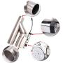 RJSPHH 2.5 Inch Electric Exhaust Cutout Motor E-cut Valve Kit, Catback Single Y Pipe 2 pcs with One Controller Remote Kit