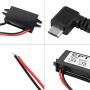 Dc to Dc 12V to 5V 3A Power Converter Micro USB Adapter Waterproof Voltage Step Down Connector Regulator Power Supply Module Buck Converter