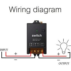 dstfuy Remote Control Switch 12V,DC 12V/24V/48V/72V/40A Relay, Wireless RF Switch with 984FT Long Range,Remote Switch for Anti-Theft Alarms,Roller Lind Door,Gate Barriers(New)