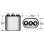 Motor Dual Run Capacitor Oval 30 5 uf MFD 370 Volt VAC 12969