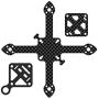 Vehicles-OCS 90mm Micro Carbon Fiber Quadcopter Frame Kit M2 for Mini FPV Racing Drone 1102 1103 1104 Brushless Motors 1616 2020mm FC