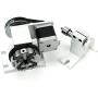 RATTMMOTOR Reducing Ratio 4:1 CNC 4th-axis A-axis Rotation-axis, 4 Jaw K12-65mm Chuck Tip Indexing Head with Nema17 2-Phase 4-Wire Stepper Motor + 54mm Tailstock for CNC Router Engraving Machine