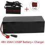 Jieoto 48V 20Ah E-Bike Lithium Battery Pack 13S 8P 20000mAh Li-ion Battery with Charger Suitable for Motors Within 1200W Fit for Electric Scooter Electric Motorcycle Electric Tricycle