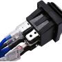 TWTADE Momentary Polarity Reverse Switch Waterproof DC 12V 10A Control Motor for Hoist, Crane, Linear Actuator 6 Pin 3 Position (ON)-Off-(ON) AC 110V-220V Rocker Toggle Switch With Wire KCD4-223-JT