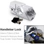 Motorcycle Locks Heavy Duty Anti Theft Adjustable Bike Handlebar Lock for Protection Universal ATV Alloy CNC Handle Throttle Grip Security Lock with 2 Keys,Motorcycle Lock