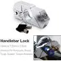 Motorcycle Locks Heavy Duty Anti Theft Adjustable Bike Handlebar Lock for Protection Universal ATV Alloy CNC Handle Throttle Grip Security Lock with 2 Keys,Motorcycle Lock