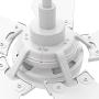 5 Blades Outdoor Smart Ceiling Fan - with Dimmable Light Kit and 10-speed DC Motor, Works with Remote Control/Alexa/Google Home/Siri, Timer, Schedule (White)