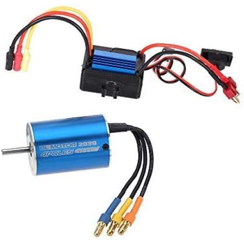 GoolRC 2838 4500KV 4P Sensorless Brushless Motor & 35A Brushless ESC Electronic Speed Controller for 1/14 1/16 1/18 RC Car